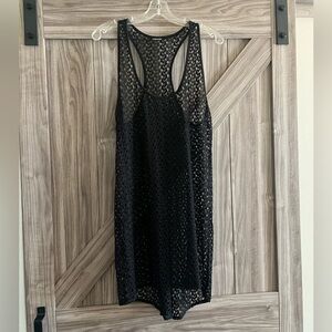 Black Mesh Swim Cover-Up
